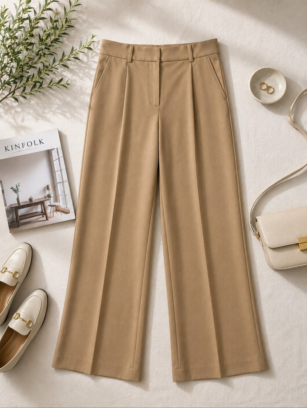 Uniqlo Womens Pleated Wide Pants